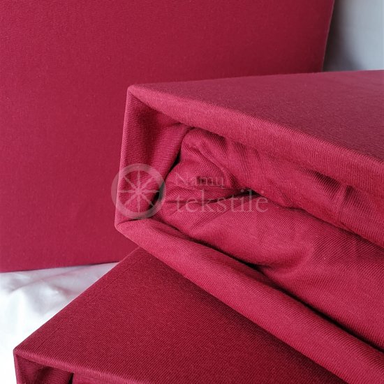 Jersey fitted sheet (burgundy)